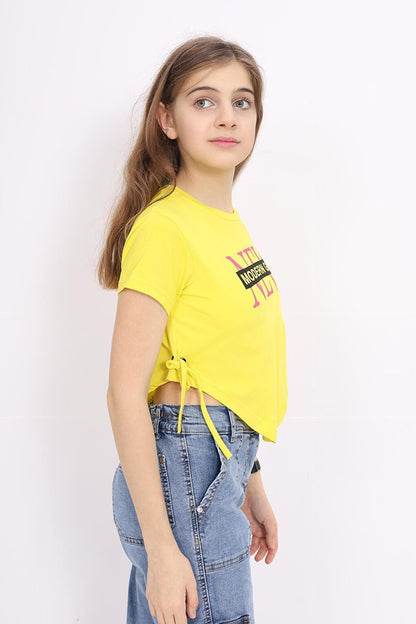 Girl's Lace Crop T-Shirt 9-14 Years LX 228