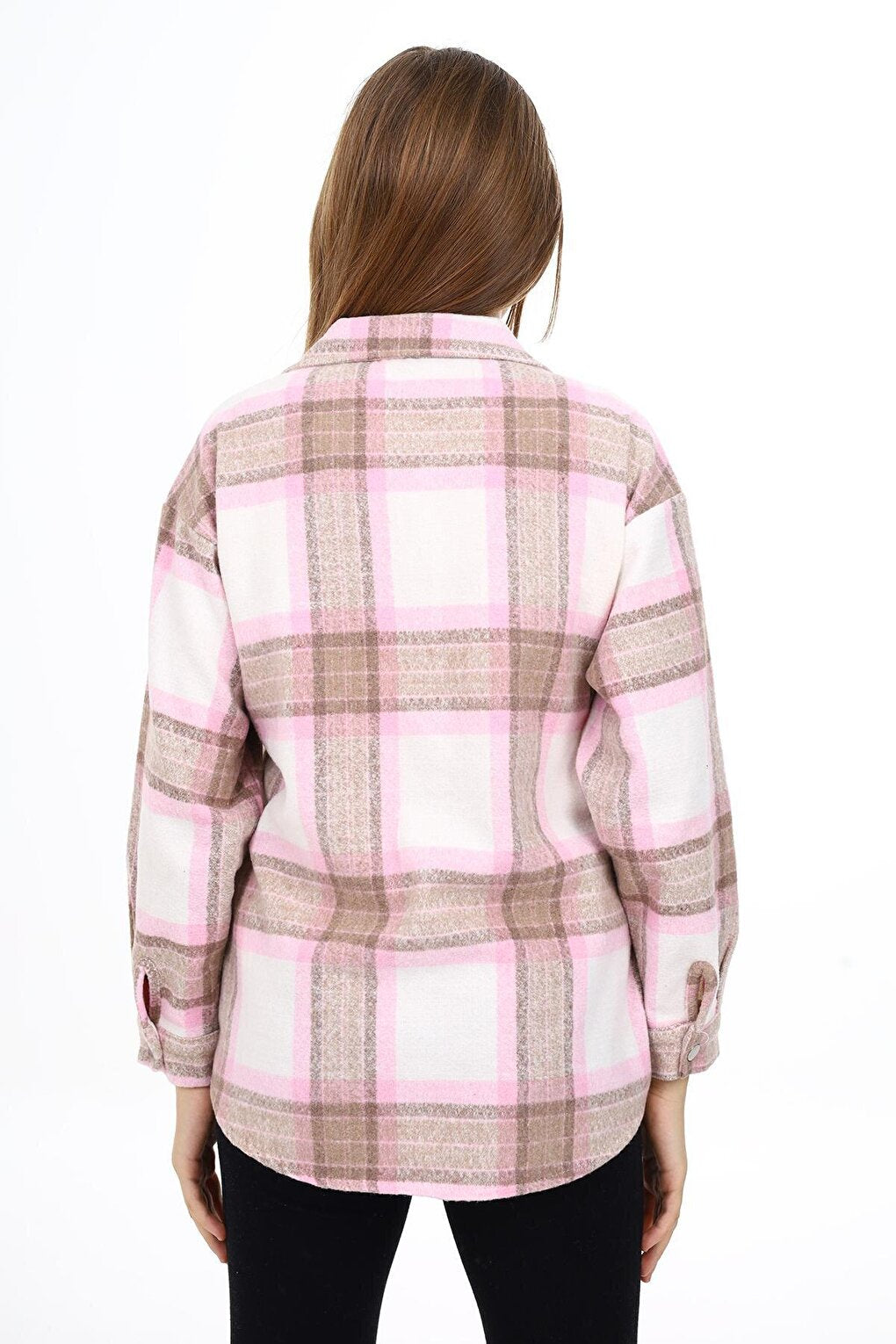 Girl's Plaid Patterned Lumberjack Shirt Lx291