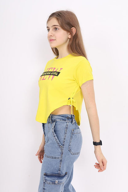 Girl's Lace Crop T-Shirt 9-14 Years LX 228