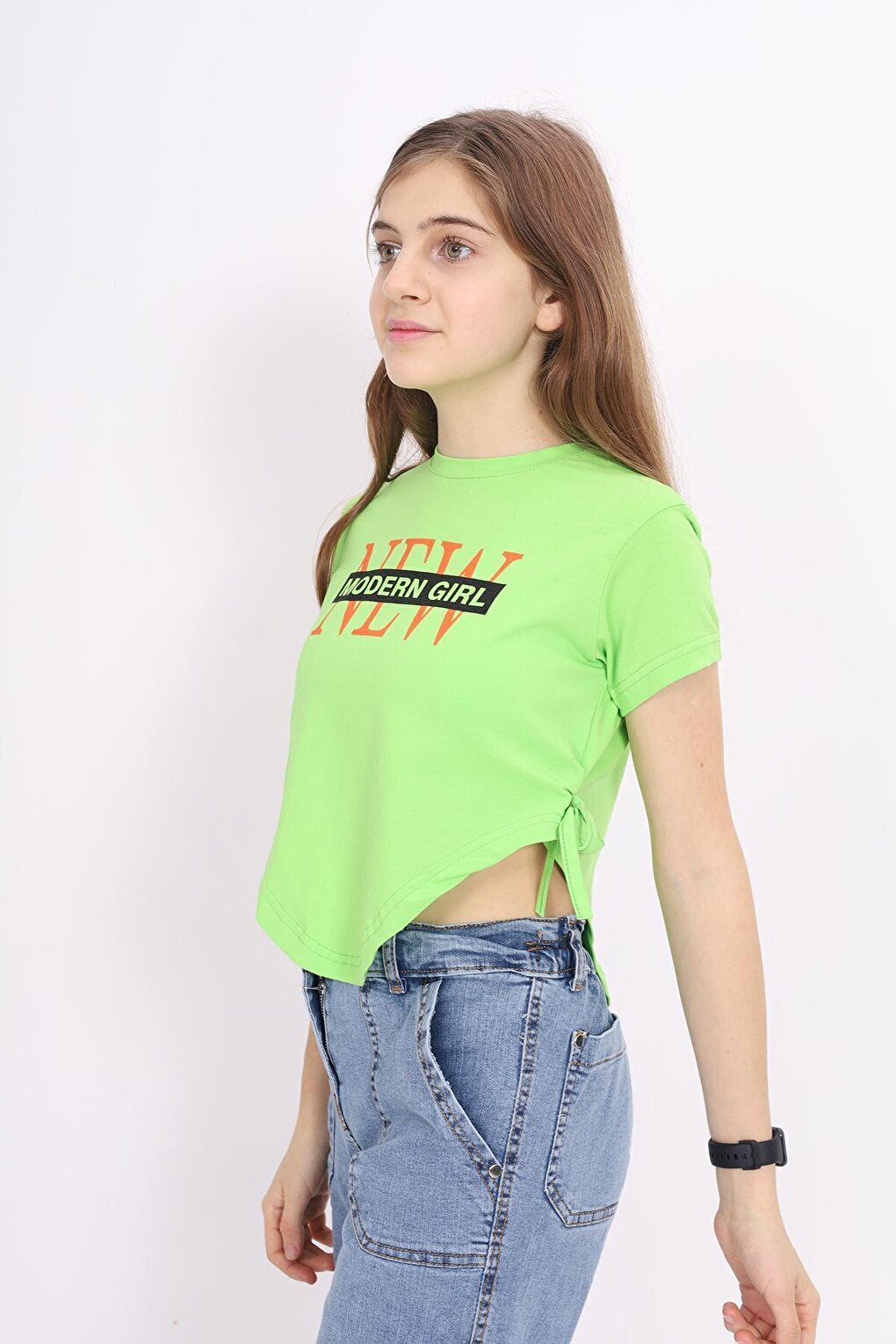 Girl's Lace Crop T-Shirt 9-14 Years LX 228