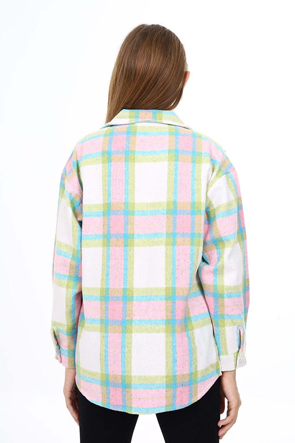 Girl's Plaid Patterned Lumberjack Shirt Lx291