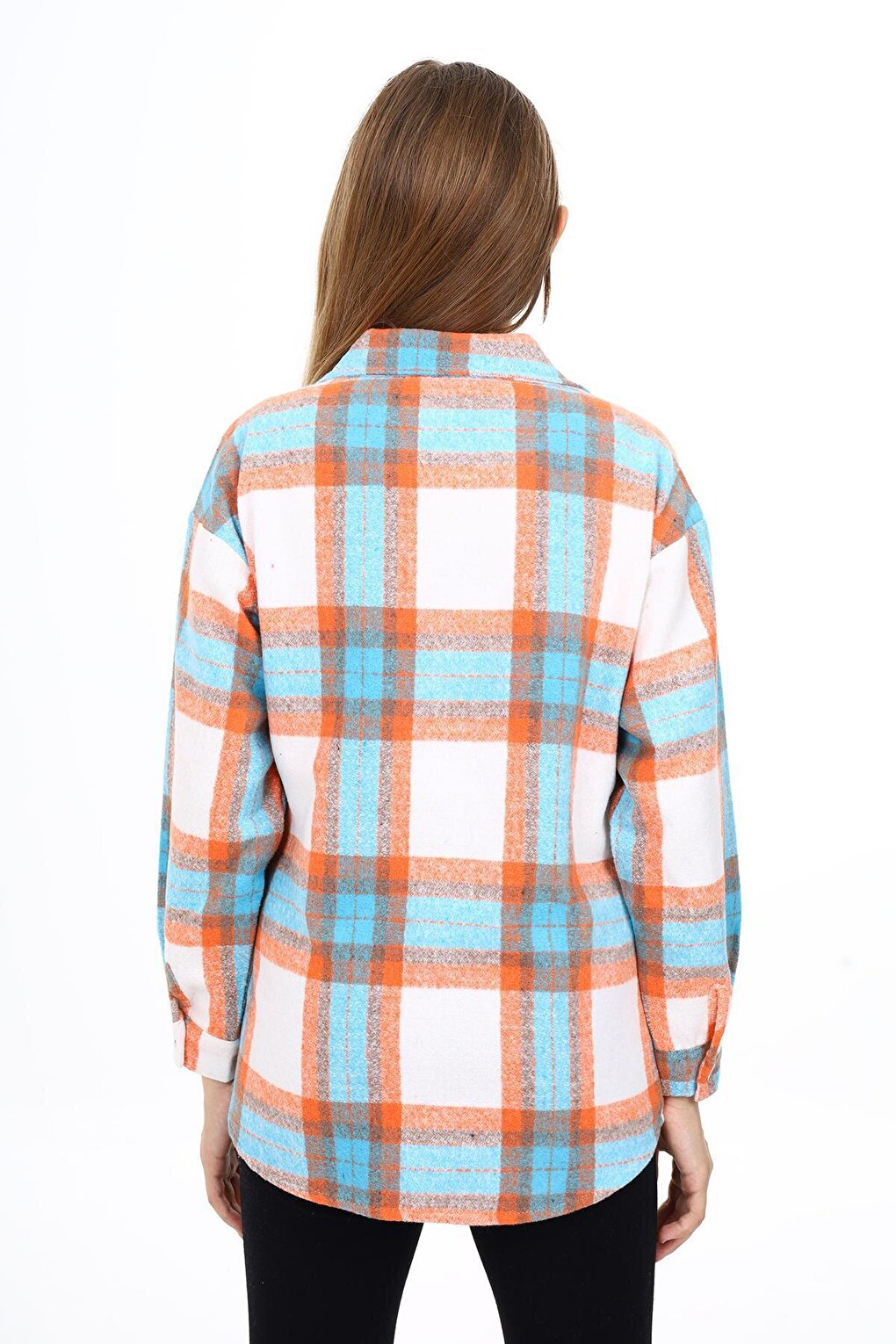 Girl's Plaid Patterned Lumberjack Shirt Lx291