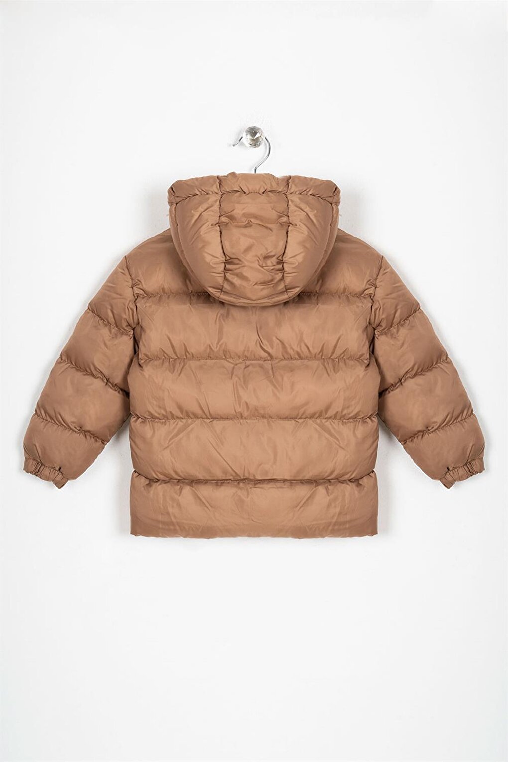 Boy's Brown Hooded Button-Up Coat