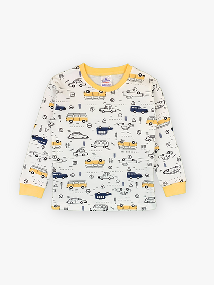 Crew Neck Long Sleeve Baby Boy Pajama Set