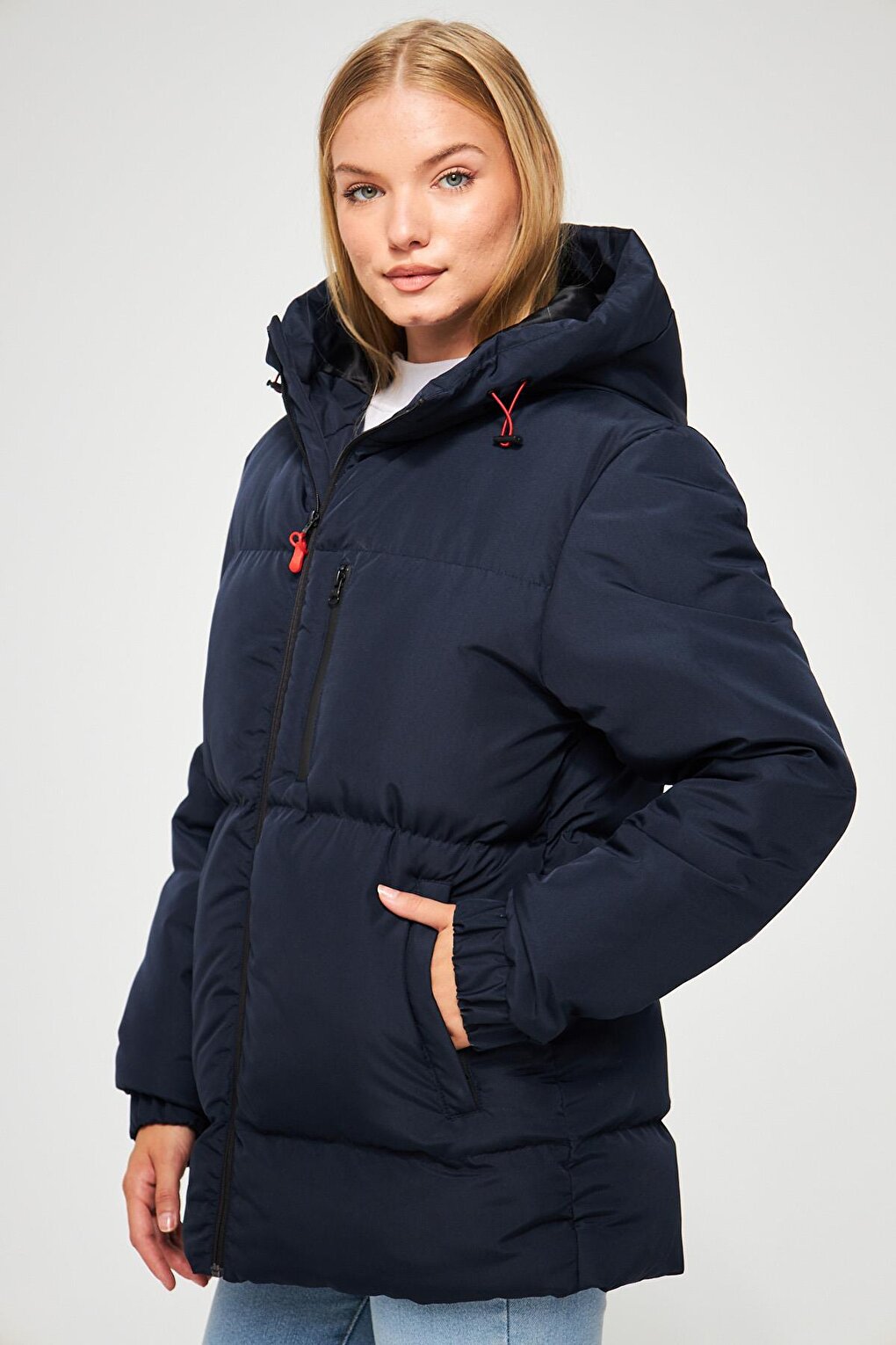 Women's Lined Hooded Water and Wind Resistant Inflatable Winter Coat BDM-400