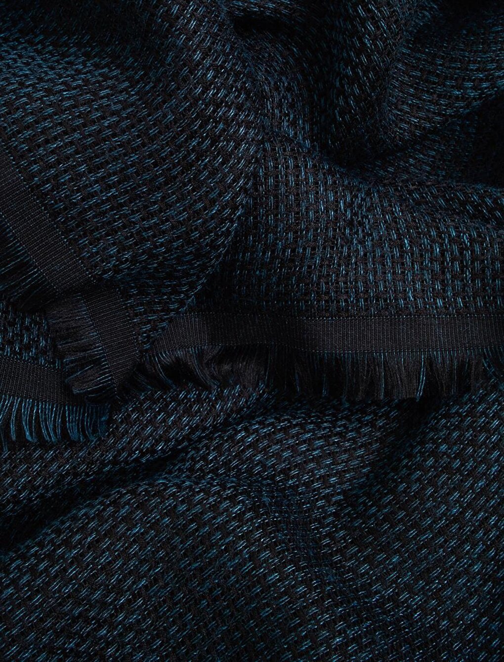 Dark Blue Tassel Detailed Stylish Shawl