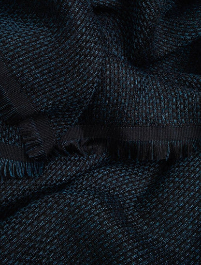 Dark Blue Tassel Detailed Stylish Shawl