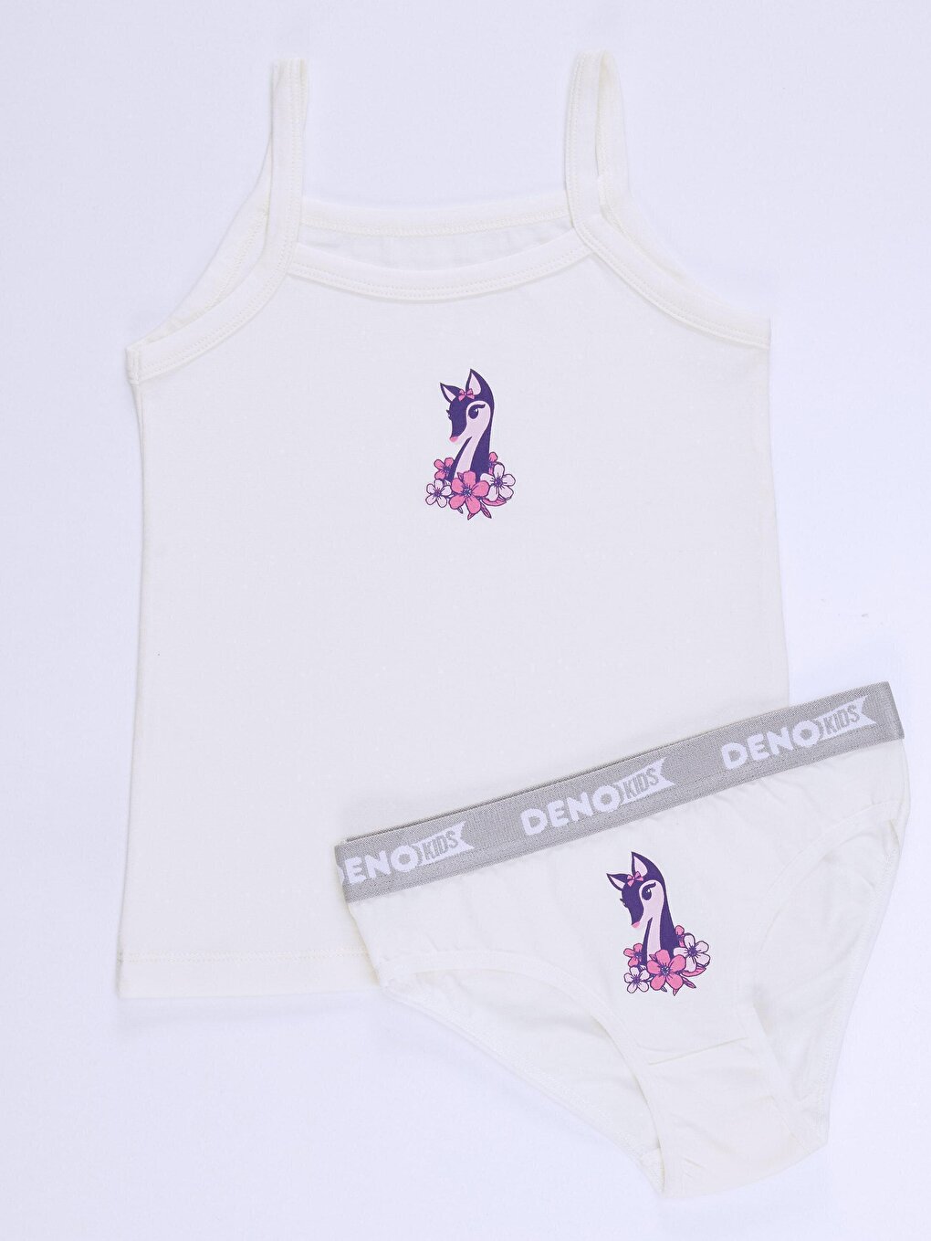 Ceylan Girl's Ecru Athlete Panties Set