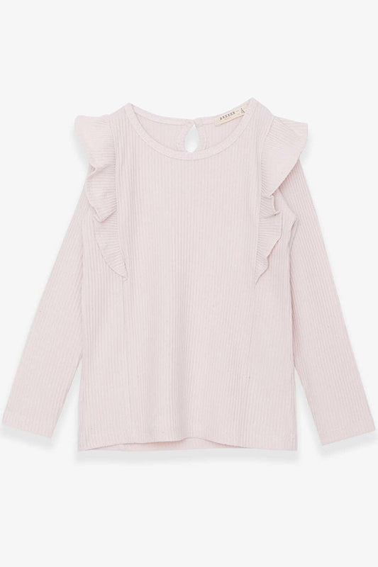 Girl's Blouse Frilly Cream (6-12 Years)