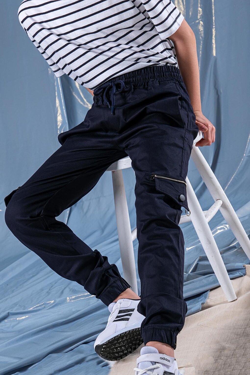 Boy's Elastic Waisted Cargo Pocket Jogger Pants