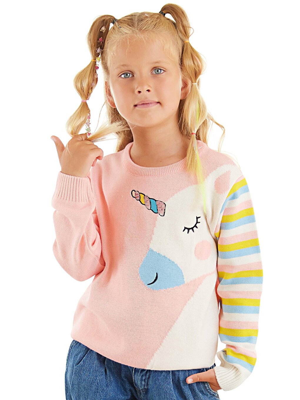 Unicorn Girl Pink Knitwear Sweater