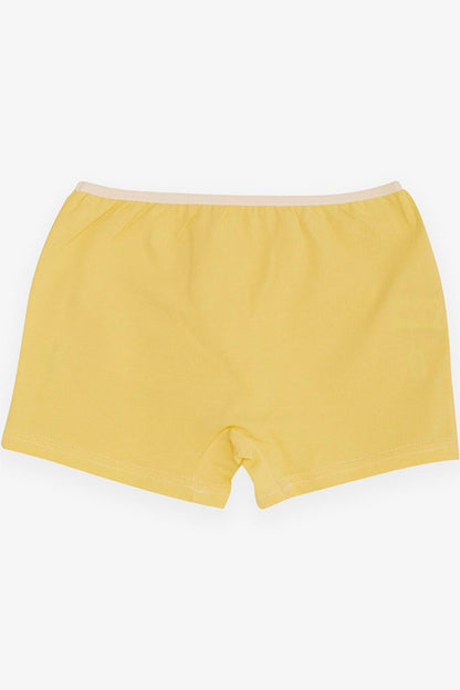 Girl's Boxer Floral Printed Yellow (Age 7-9)