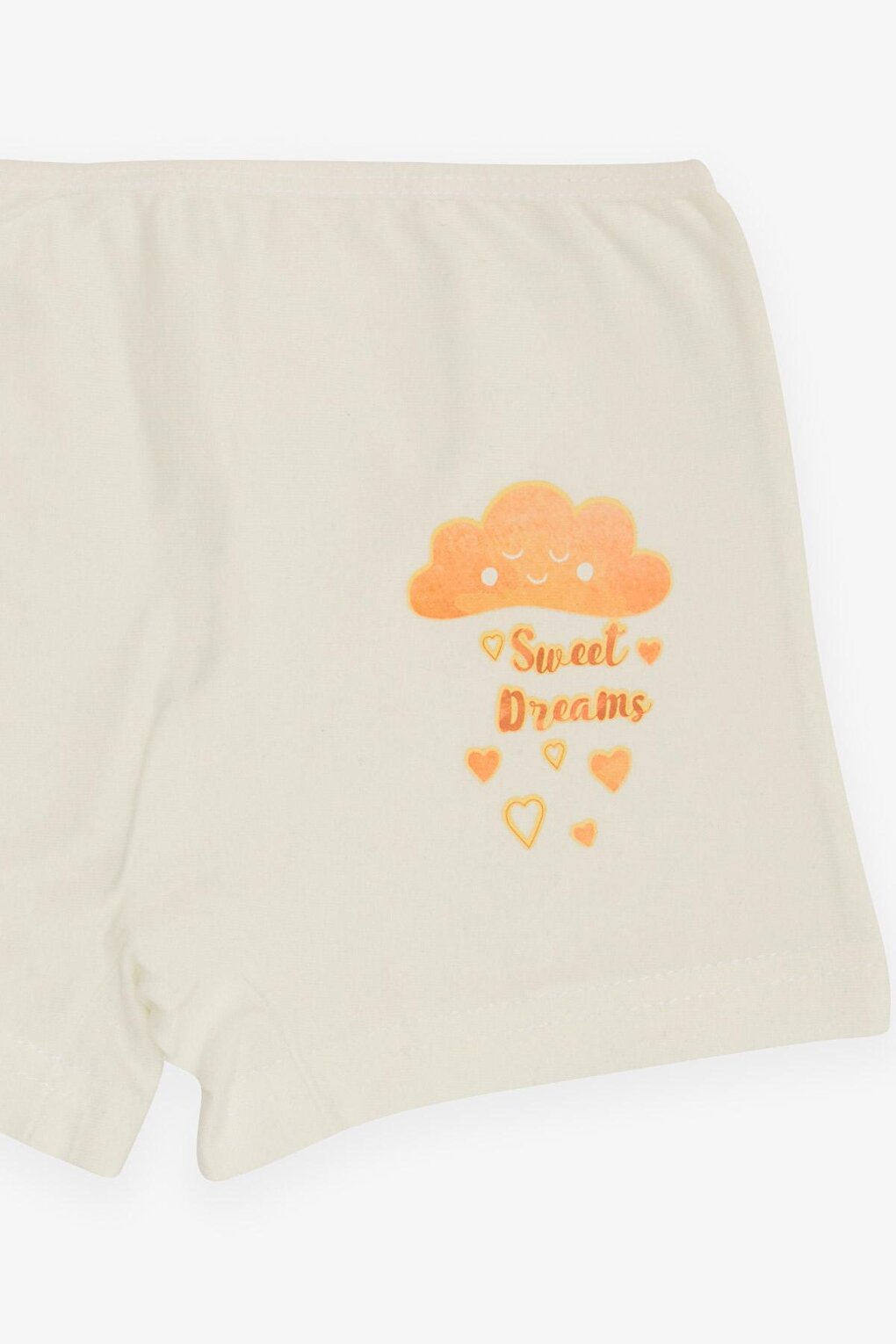 Girl's Boxer Cute Cloud Printed Ecru (Age 7)