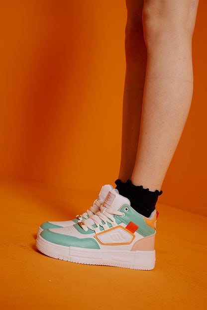 Women's White-green Sneakers