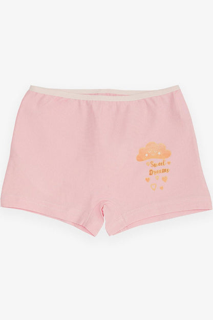 Girl's Boxer Cute Cloud Printed Pink (Age 7)