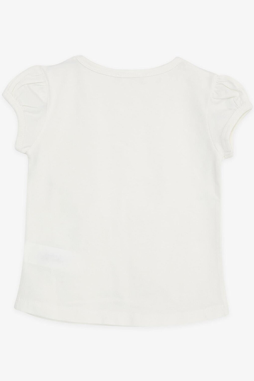 Girl's T-Shirt with Pockets, Laced Ecru (Ages 3-7)