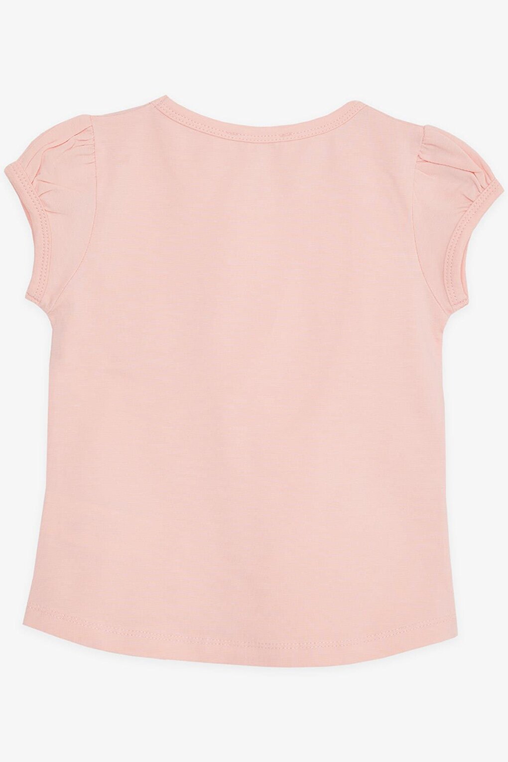 Girl's T-Shirt with Pocket Laced Salmon (Age 3-7)