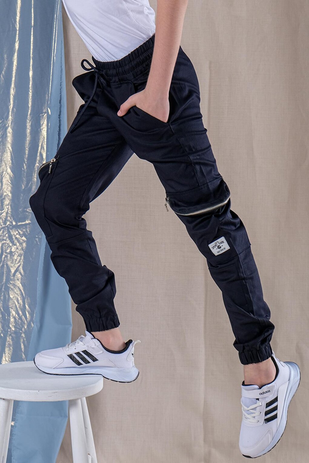 Boy's Elastic Waisted Cargo Pocket Jogger Pants