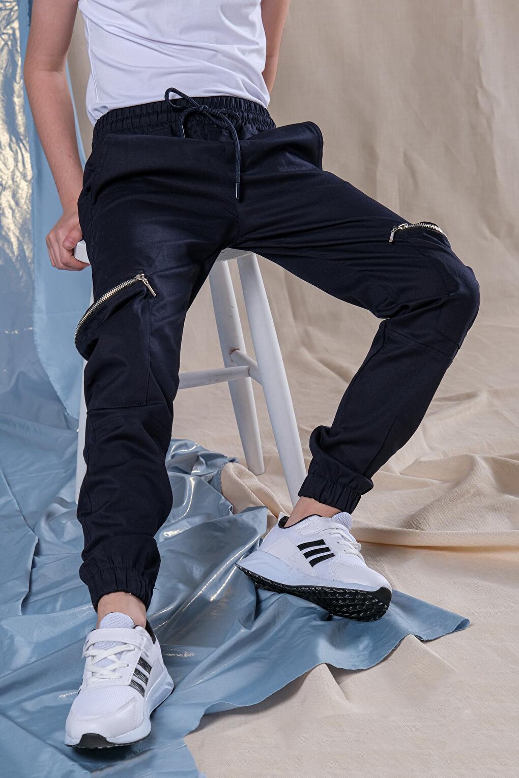 Boy's Elastic Waisted Cargo Pocket Jogger Pants