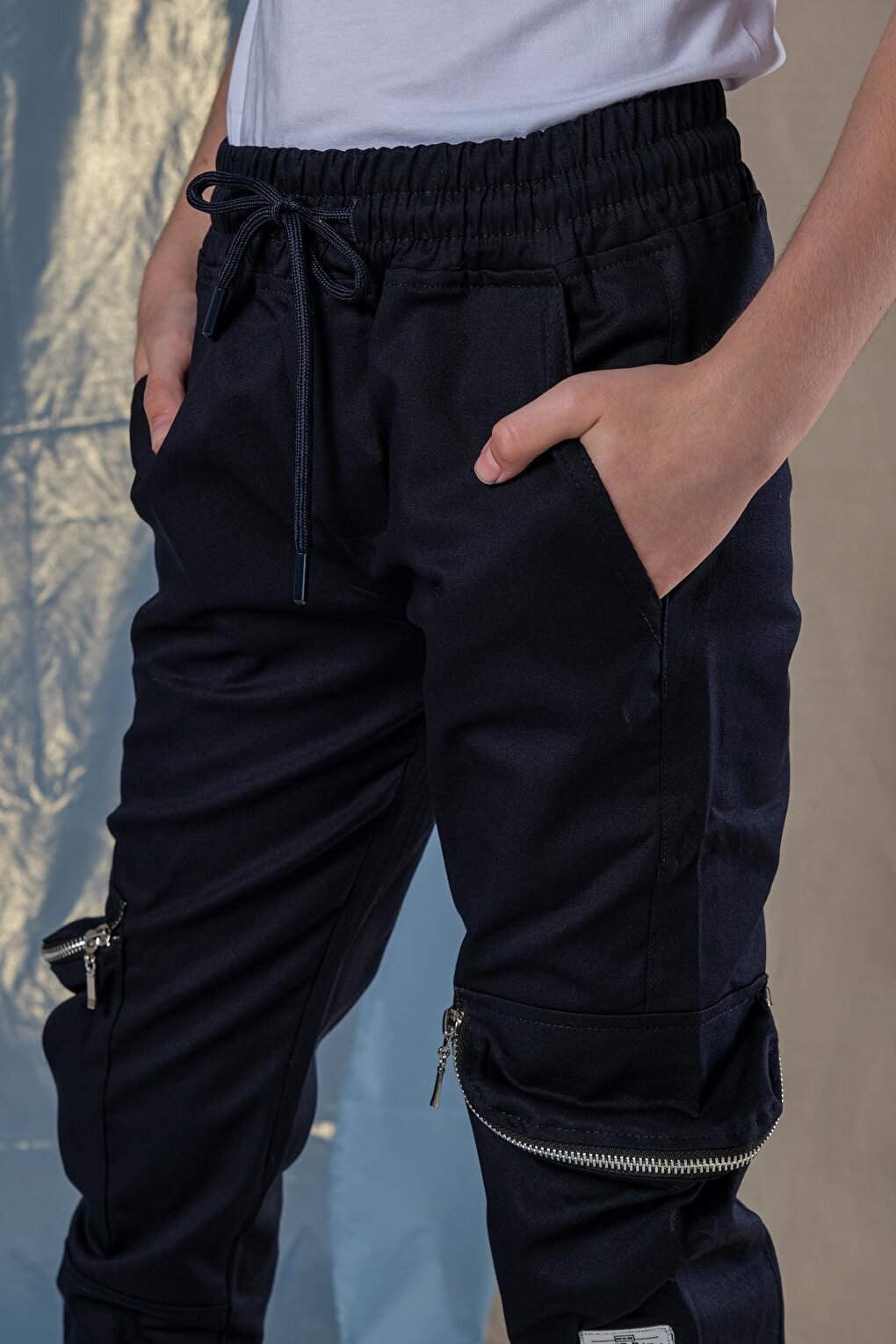 Boy's Elastic Waisted Cargo Pocket Jogger Pants