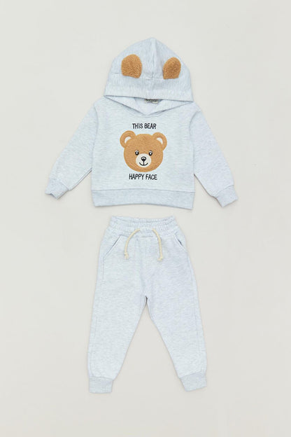 Embroidered Sweatshirt Boys' Tracksuit Set