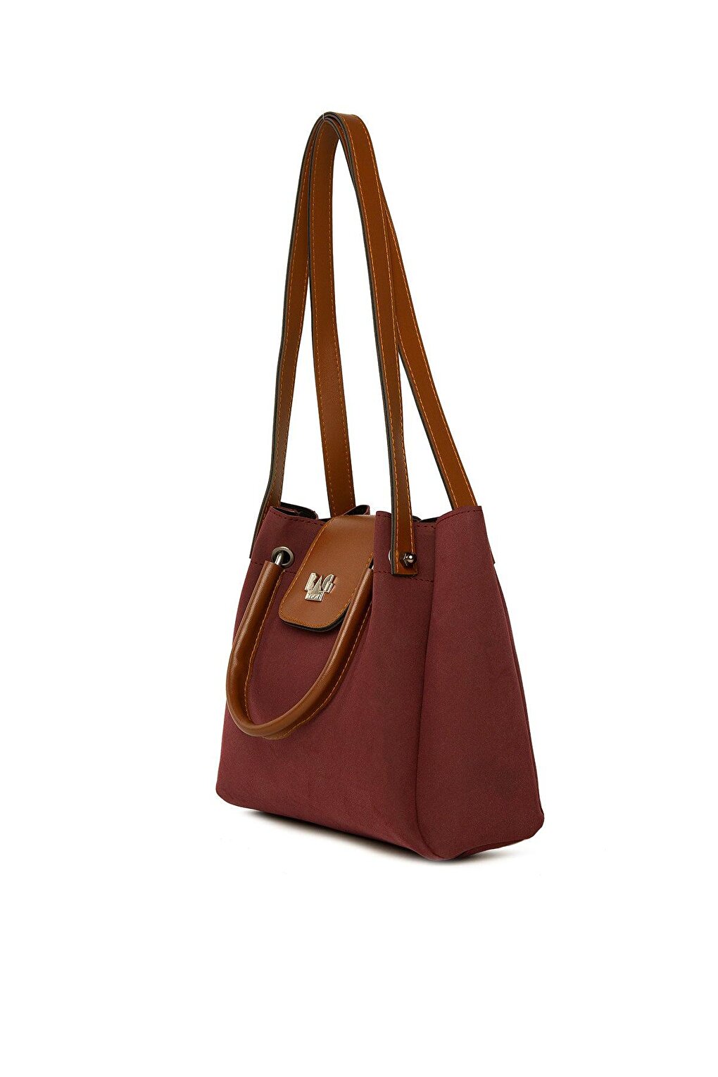 Nubuck Bag with Iron Handle Lid