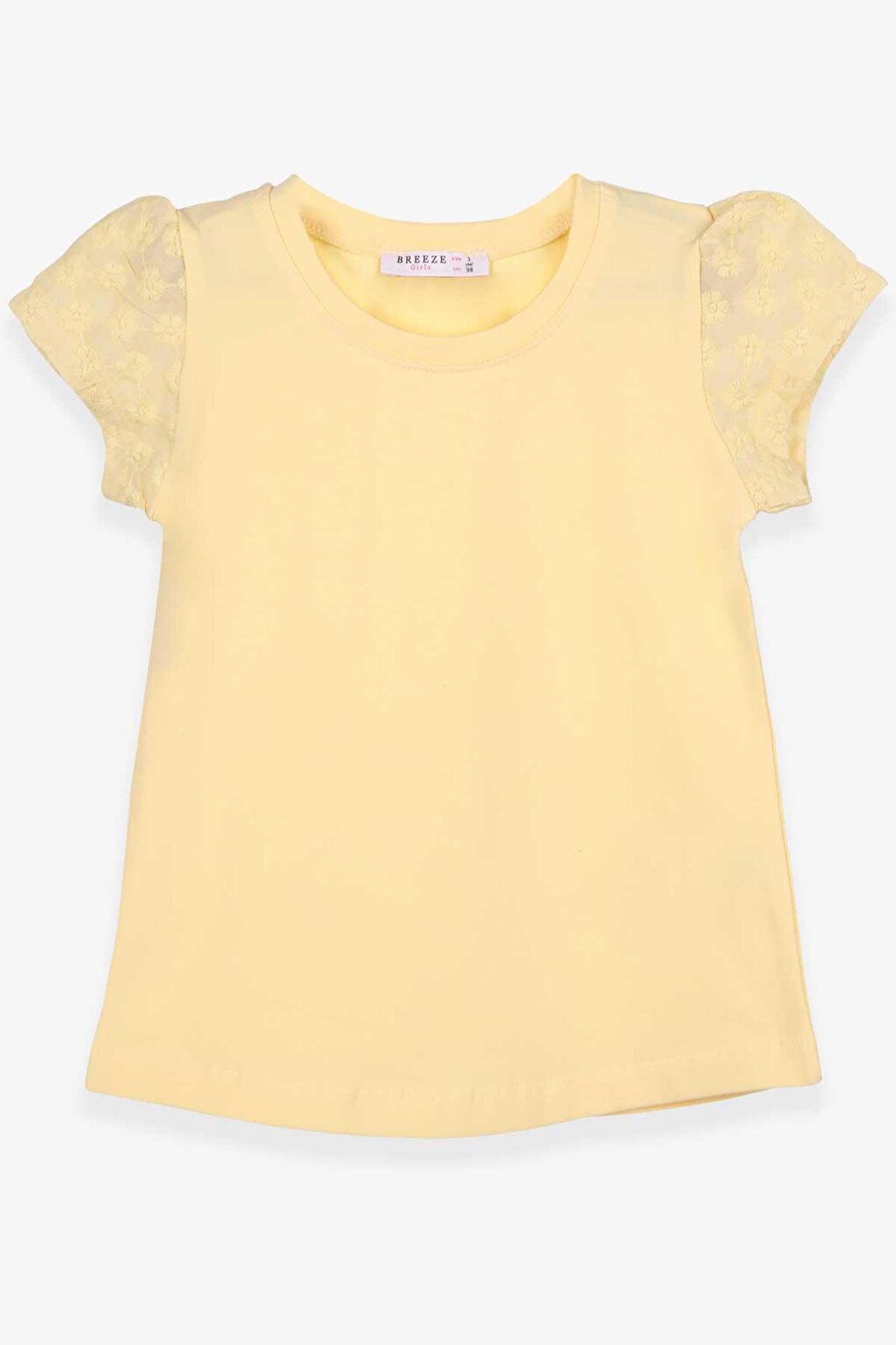 Girl's T-Shirt Scalloped Yellow (Age 3)