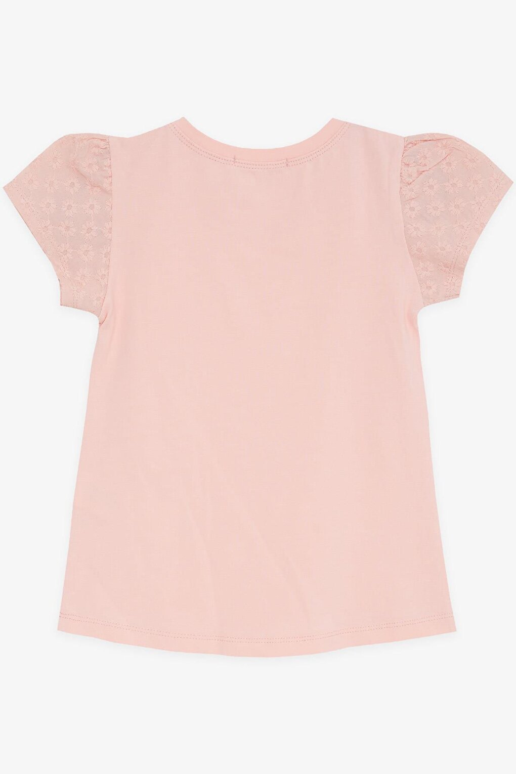 Girl's T-Shirt Scalloped Salmon (Age 3-8)