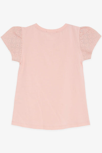 Girl's T-Shirt Scalloped Salmon (Age 3-8)