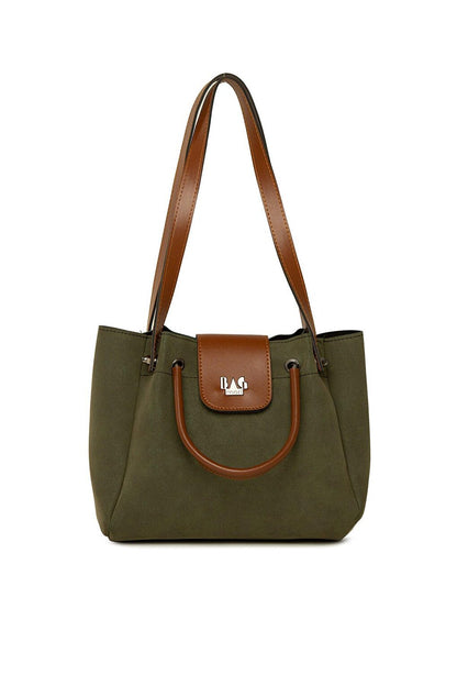 Nubuck Bag with Iron Handle Lid