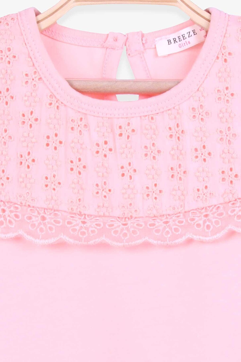 Girl's T-Shirt Scallop Detailed Salmon (Age 3-5)