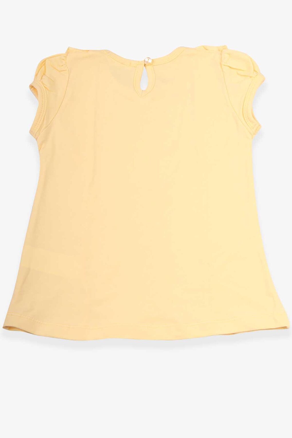 Girl's T-Shirt Frilly Laced Yellow (Age 3-8)