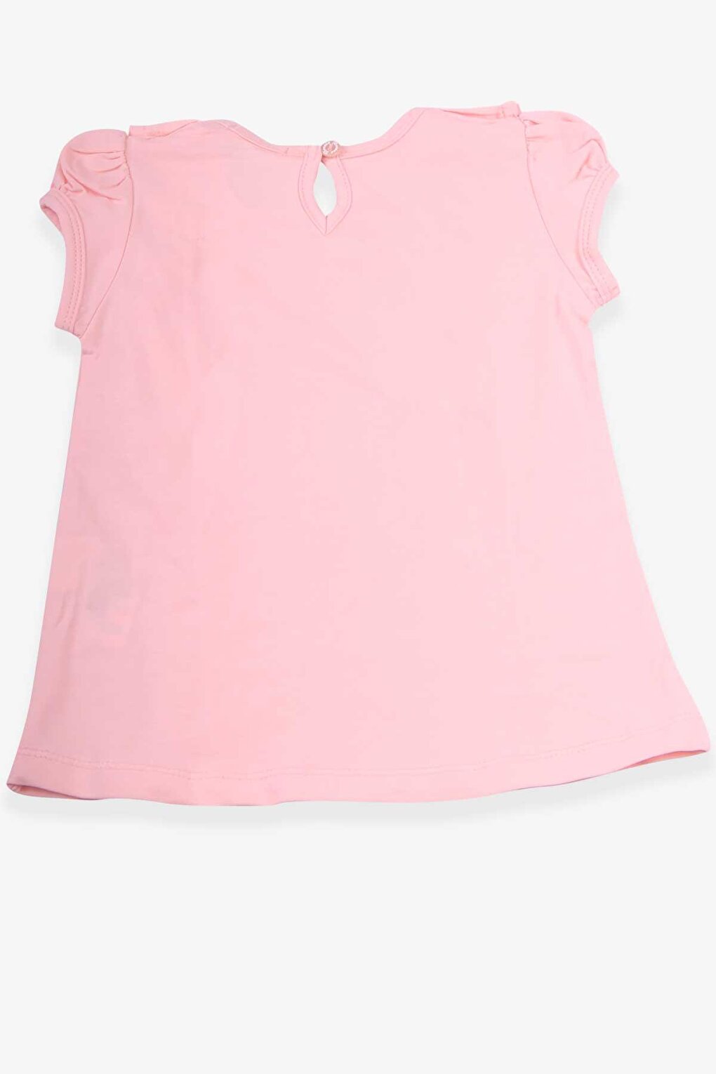 Girl's T-Shirt Ruffled Guipure Salmon (Age 6)