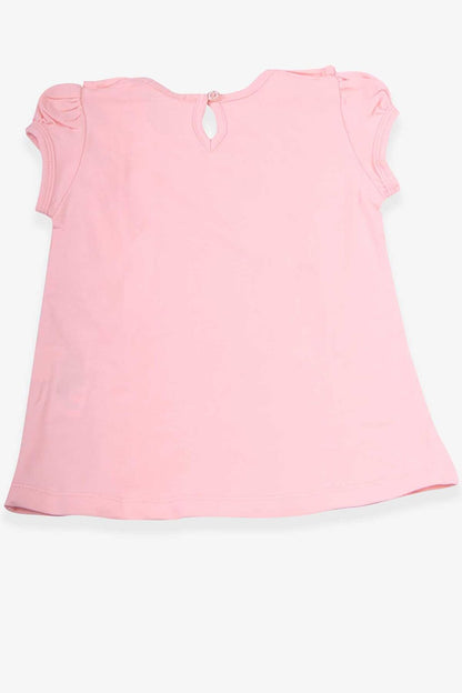 Girl's T-Shirt Ruffled Guipure Salmon (Age 6)