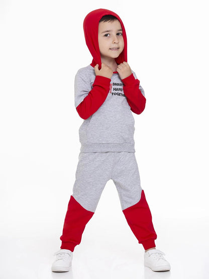 Play Printed Hooded Baby Boy Suit 54232