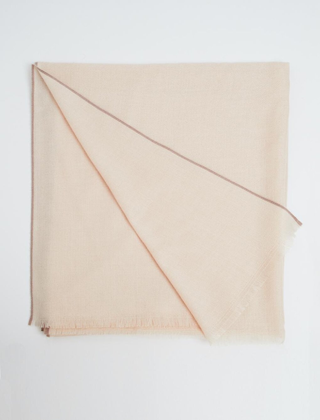 Beige Tassel Detailed Basic Shawl