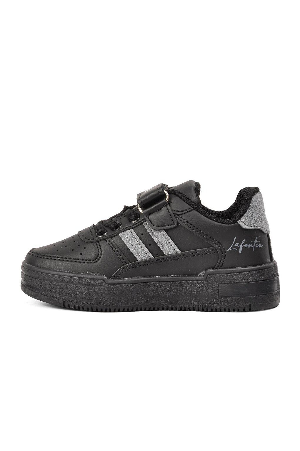 Black-Smoked Velcro Boys Sneaker 715-P