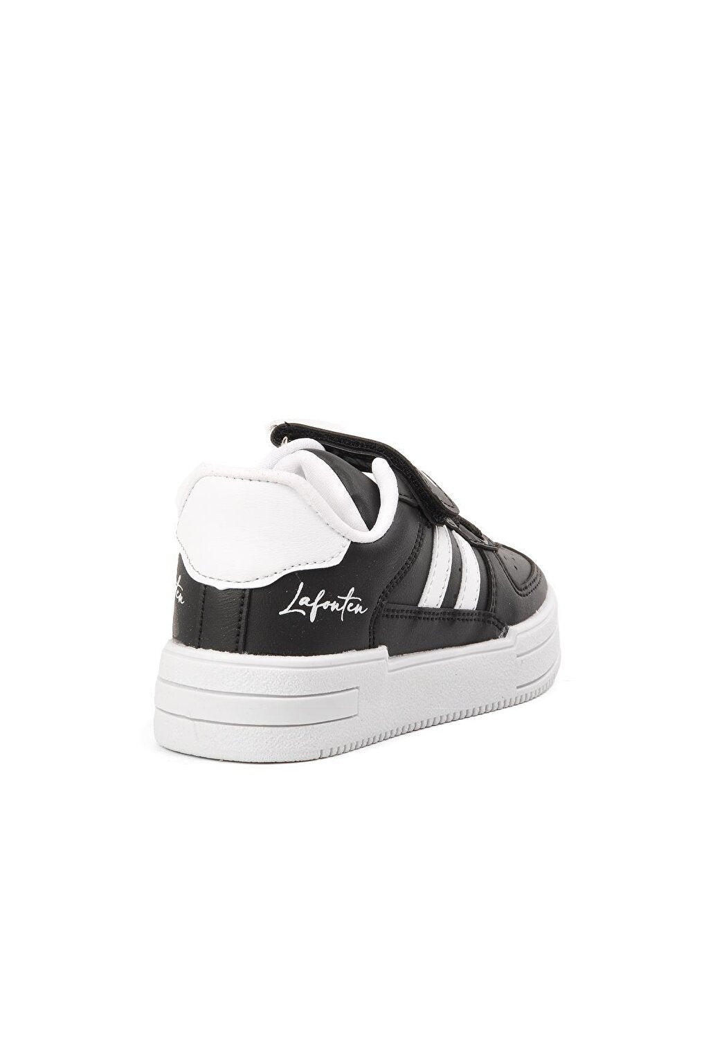 Black-White Velcro Boys Sneaker 715-P