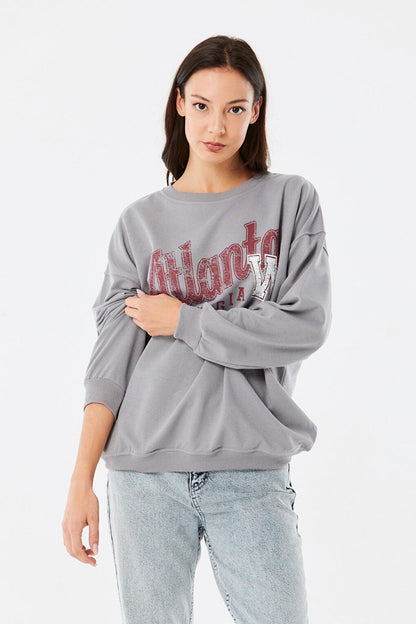 Atlanta Printed Crew Neck Sweatshirt