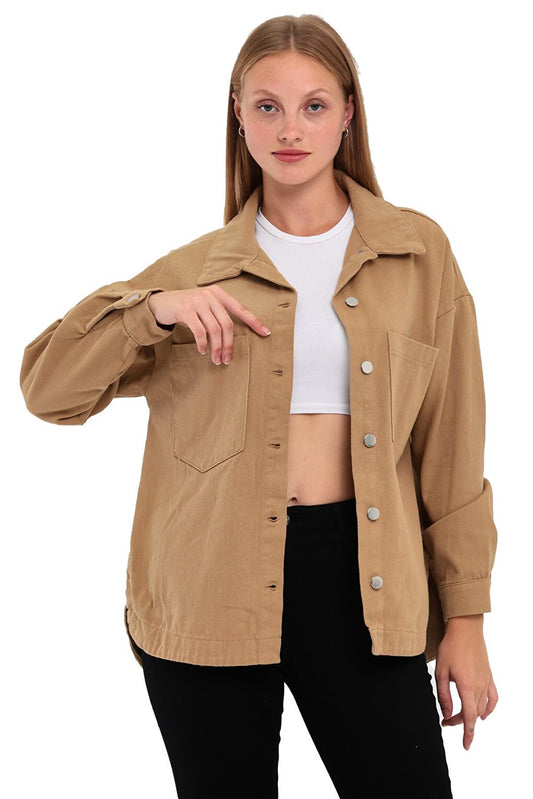 Women's Double Pocket Front Gabardine Jacket