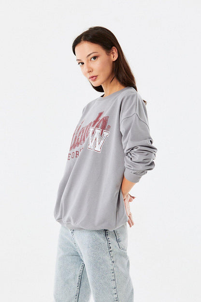 Atlanta Printed Crew Neck Sweatshirt