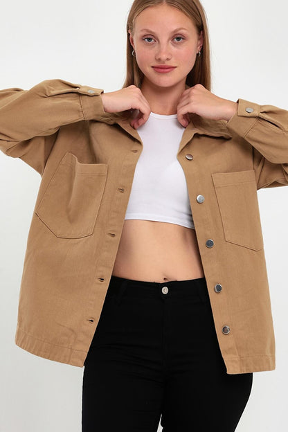 Women's Double Pocket Front Gabardine Jacket