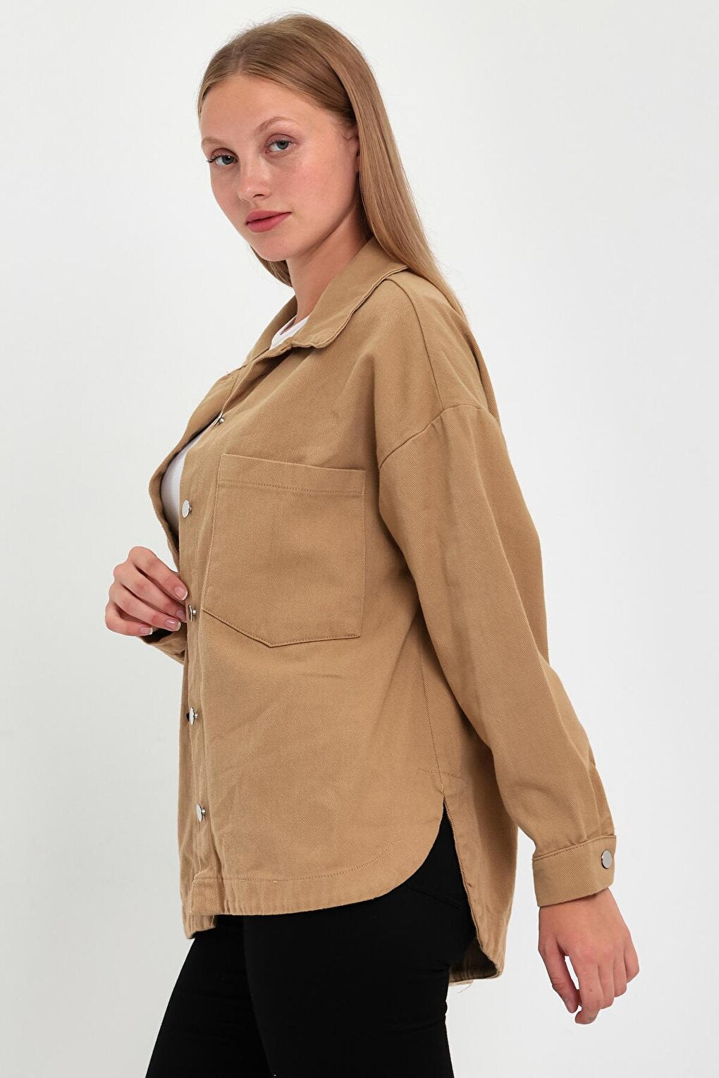 Women's Double Pocket Front Gabardine Jacket