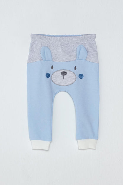 Bear Printed Elastic Baby Boy Sweatpants