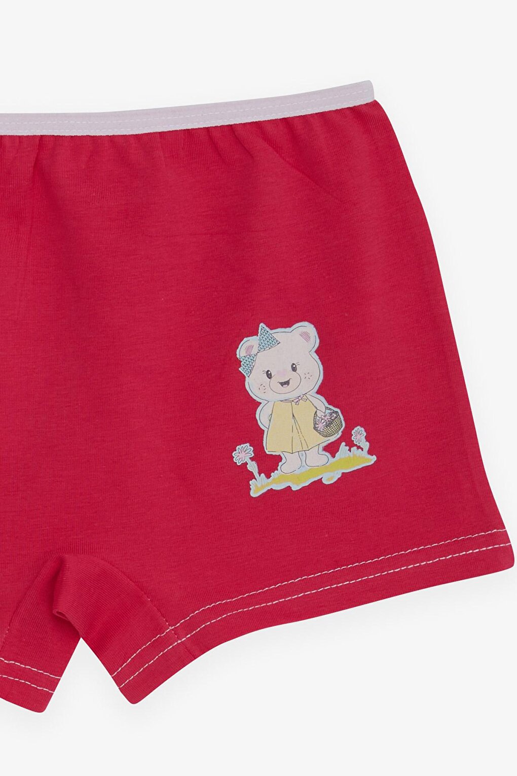 Girl's Boxer Cute Teddy Bear Printed Fuchsia (Age 7)