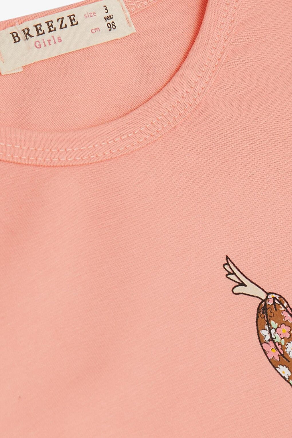 Girl's Long Sleeve T-Shirt Friendship Themed Dancer Girl Printed Salmon (Age 2-6)