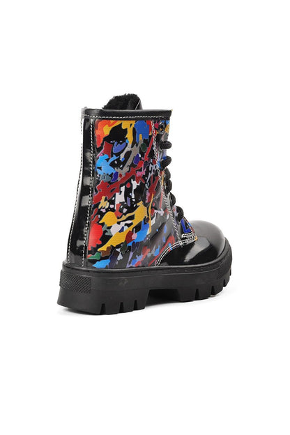 Arz 2301001-P Black Patent Leather Children's Boots