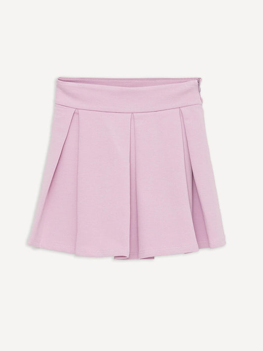 Girl's Pleated Zipper Skirt