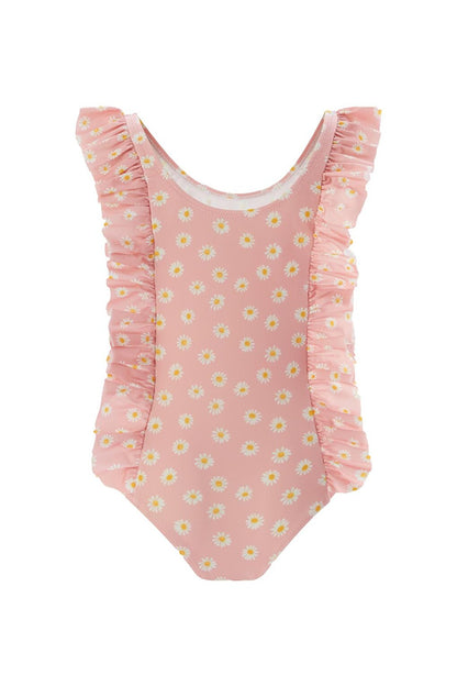 Girl's Sea Pool Swimsuit Frıll 5429 Pink