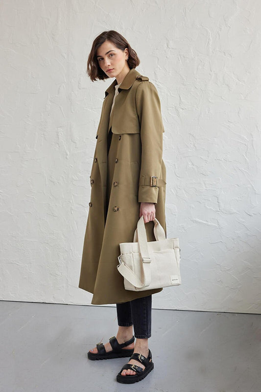 Double Breasted Classic Trench Coat Khaki